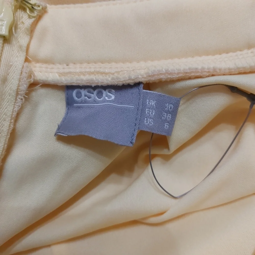 ASOS Elegant Cream Midi Dress